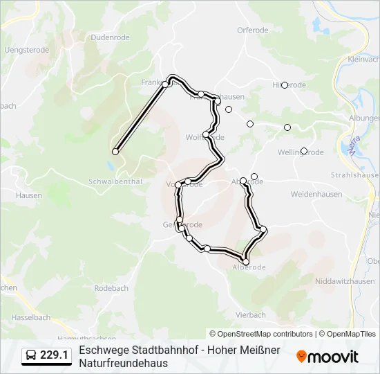 229.1 Bus Line Map