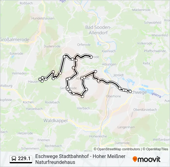 229.1 Bus Line Map