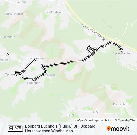 675 Bus Line Map