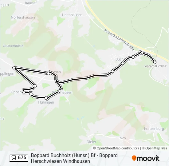 675 Bus Line Map
