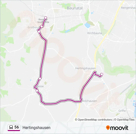 56 Bus Line Map