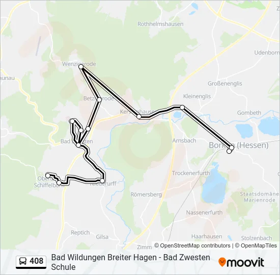 408 Bus Line Map
