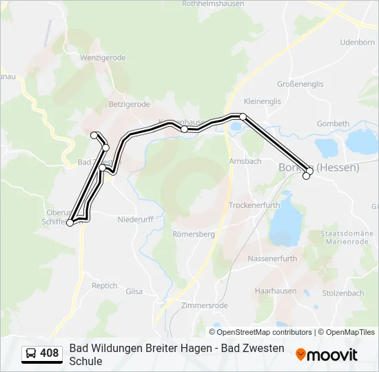 408 Bus Line Map