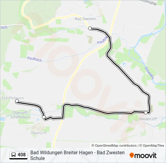 408 Bus Line Map