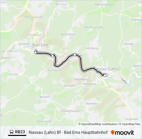 RB23 Bus Line Map