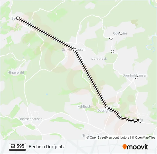 595 Bus Line Map