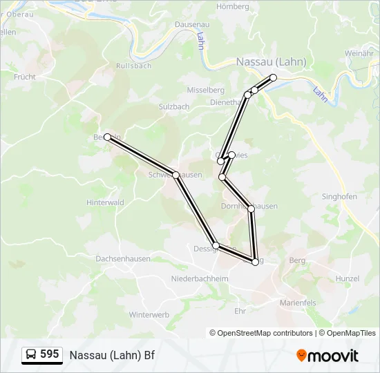 595 Bus Line Map