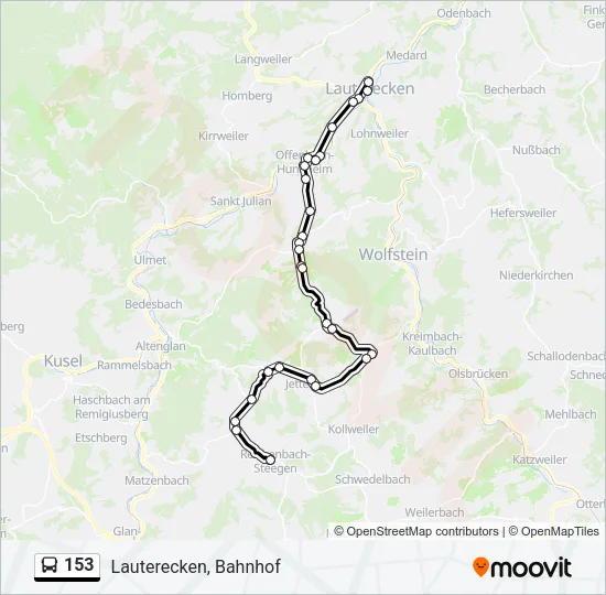 153 Bus Line Map