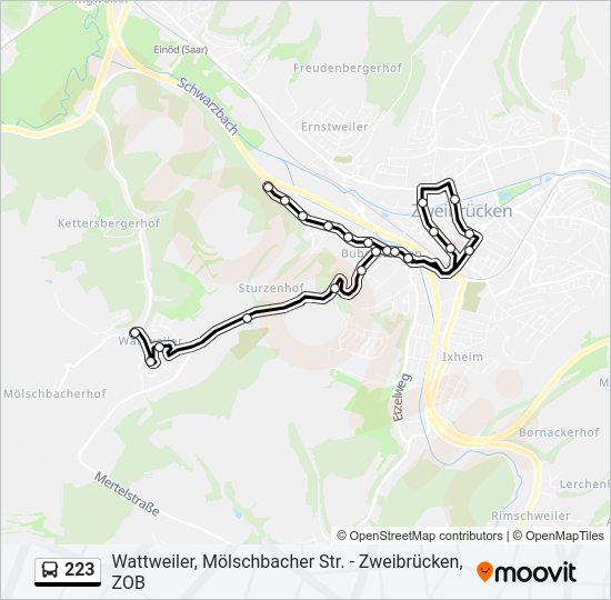 223 Bus Line Map