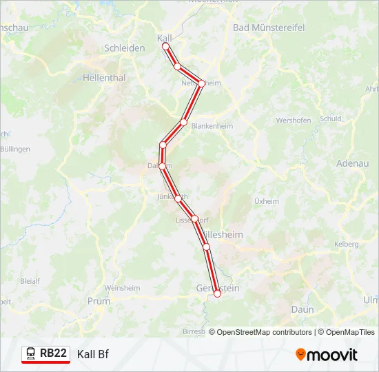 RB22 Train Line Map