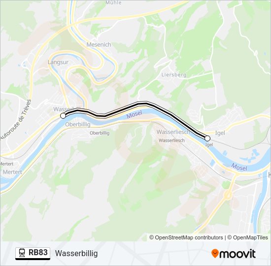 RB83 Train Line Map
