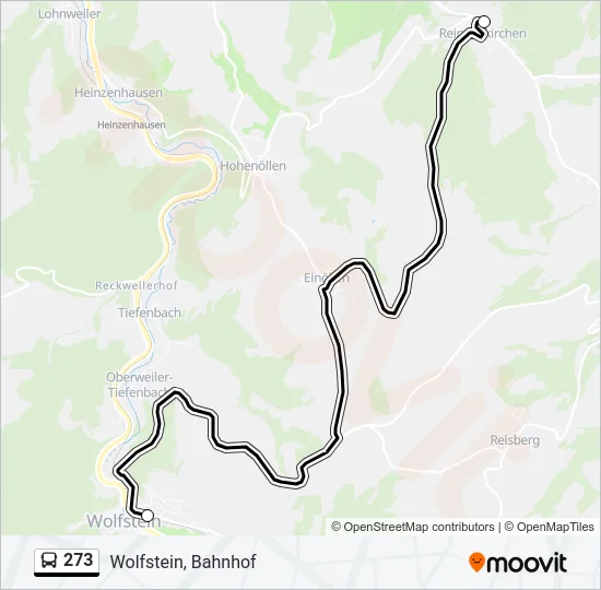 273 Bus Line Map