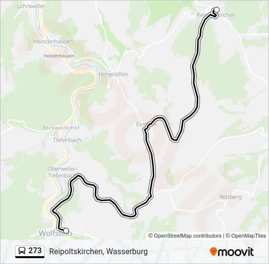 273 Bus Line Map