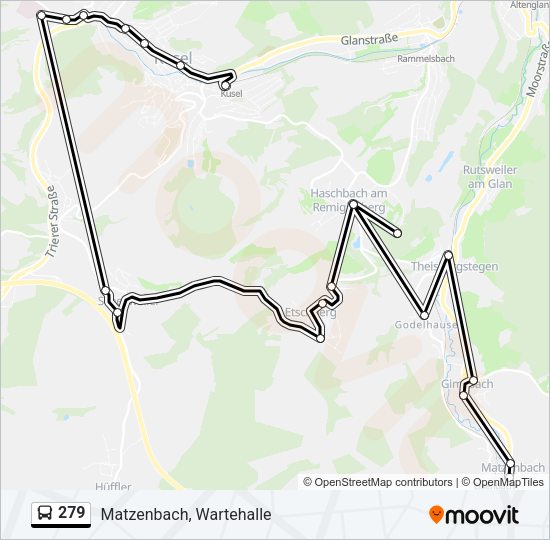 279 Bus Line Map