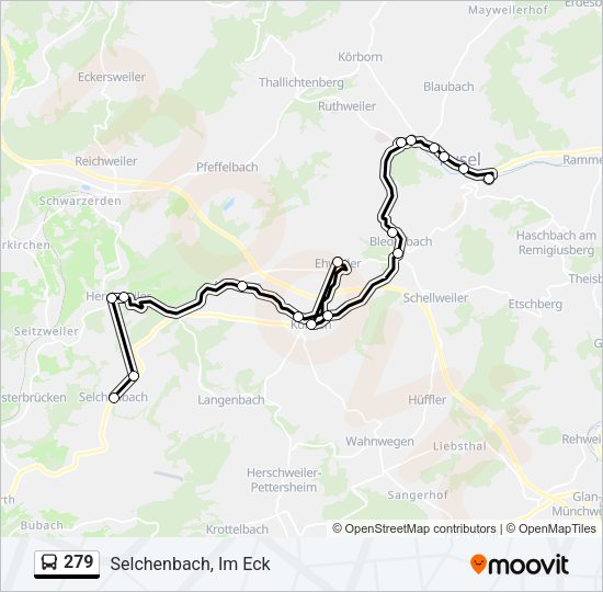 279 Bus Line Map