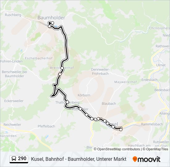 290 Bus Line Map
