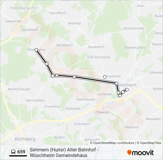 659 Bus Line Map