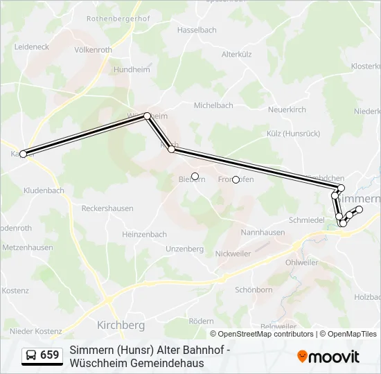 659 Bus Line Map