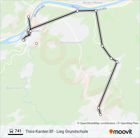 741 Bus Line Map