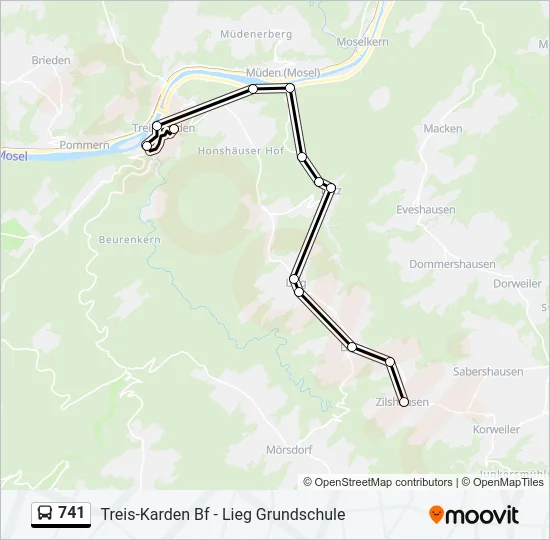741 Bus Line Map