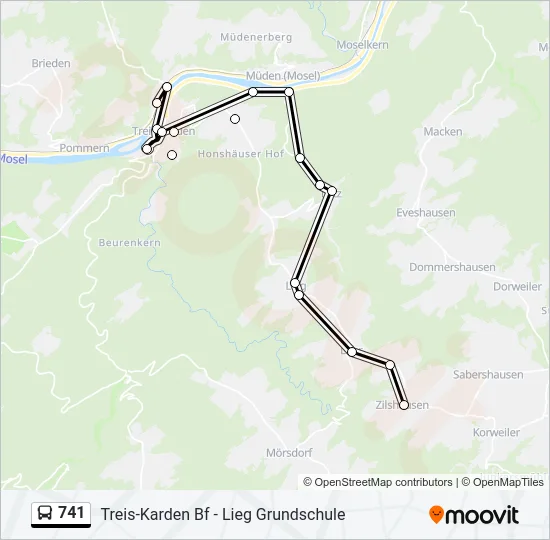 741 Bus Line Map