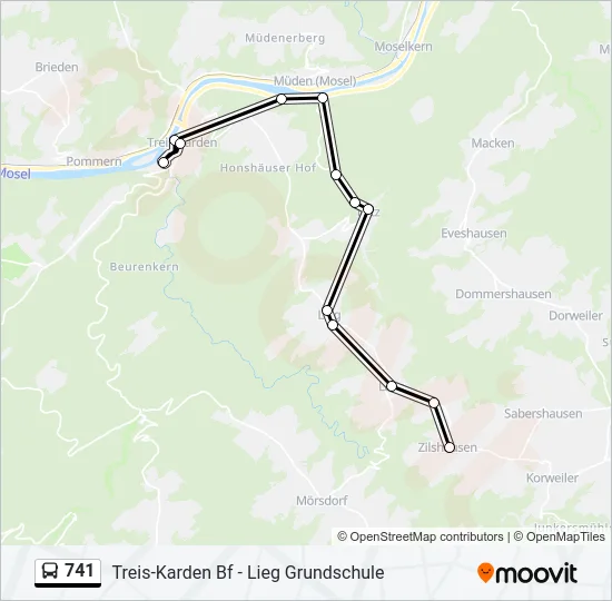 741 Bus Line Map