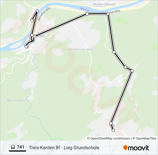 741 Bus Line Map