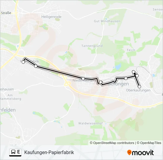 E Bus Line Map