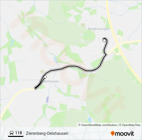 118 Bus Line Map