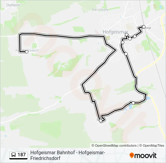 187 Bus Line Map