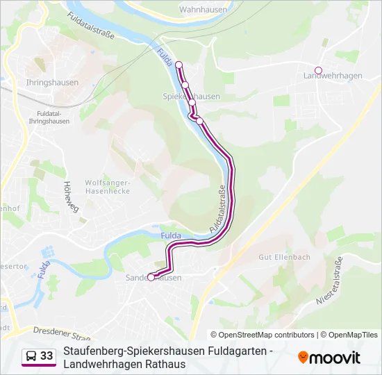 33 Bus Line Map