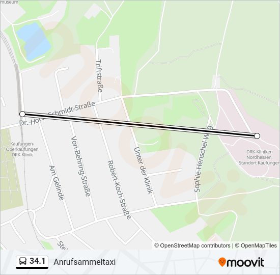 Автобус 34.1: карта маршрута