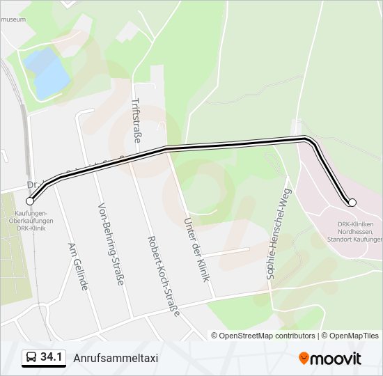 Автобус 34.1: карта маршрута