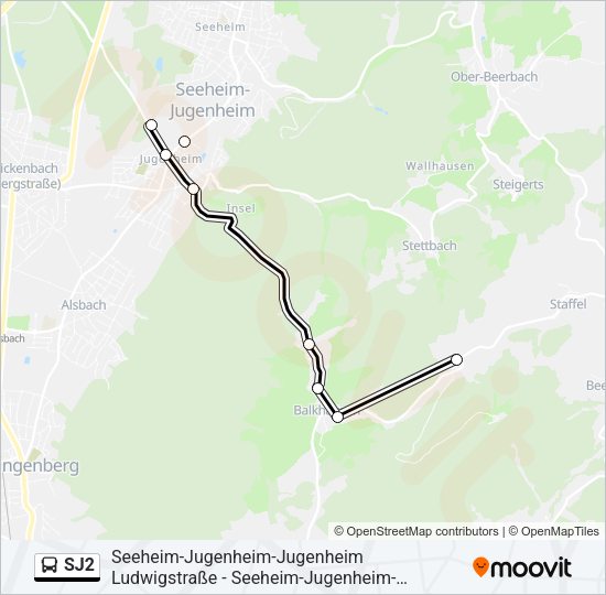SJ2  Line Map