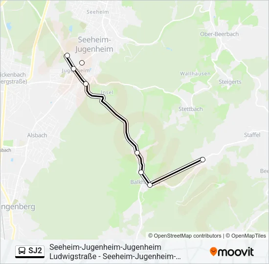 SJ2  Line Map
