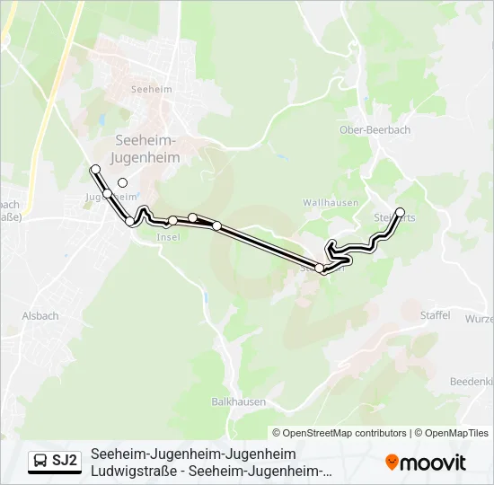 SJ2  Line Map