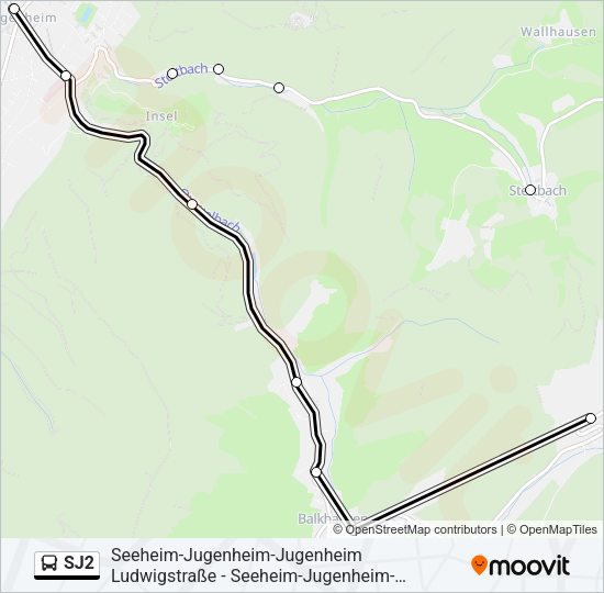  SJ2: карта маршрута