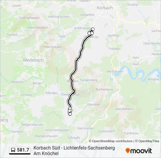  581.7: карта маршрута
