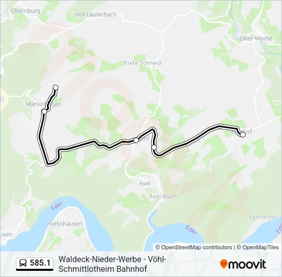  585.1: карта маршрута