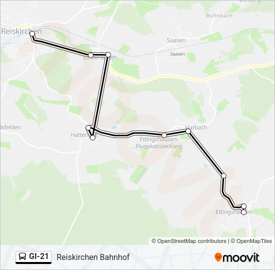 GI-21 Bus Line Map
