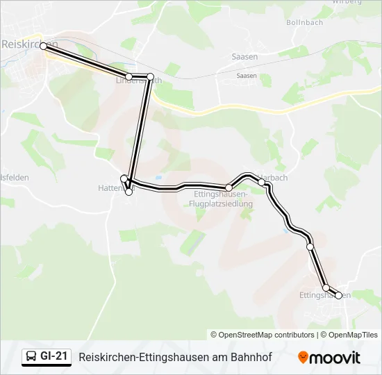 GI-21 Bus Line Map