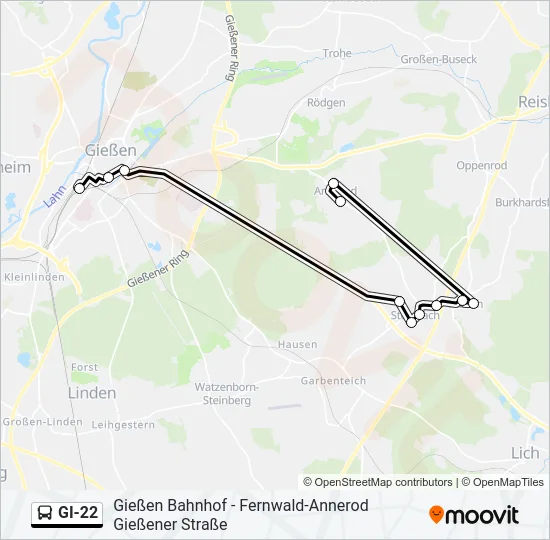 GI-22 Bus Line Map