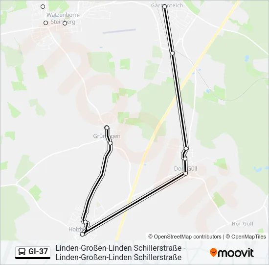GI-37 Bus Line Map