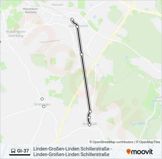 GI-37 Bus Line Map