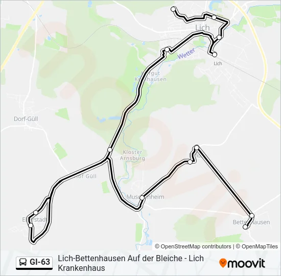 GI-63 Bus Line Map