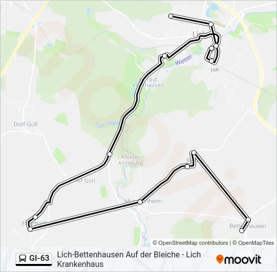 GI-63 Bus Line Map