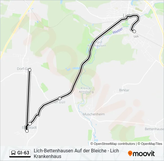 GI-63 Bus Line Map