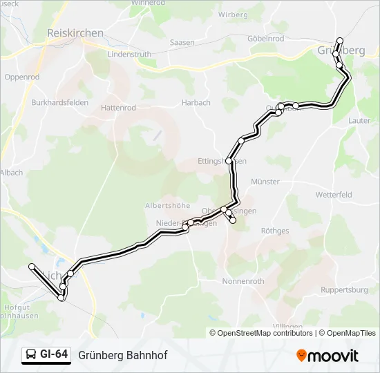 GI-64 Bus Line Map