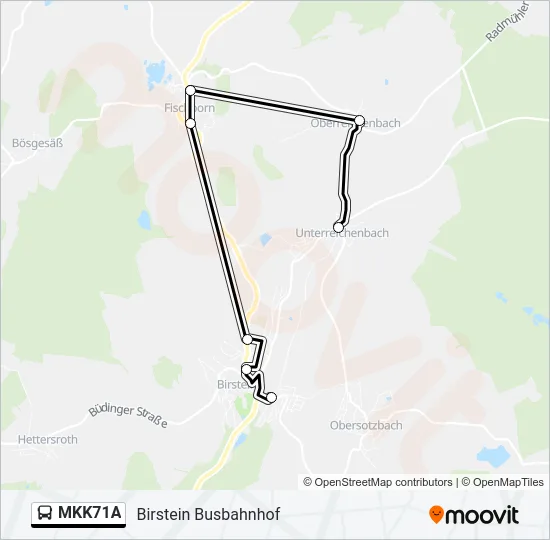 MKK71A Bus Line Map