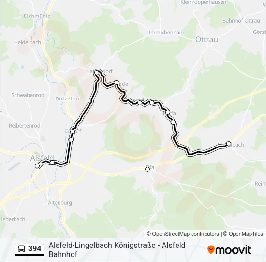 394 Bus Line Map